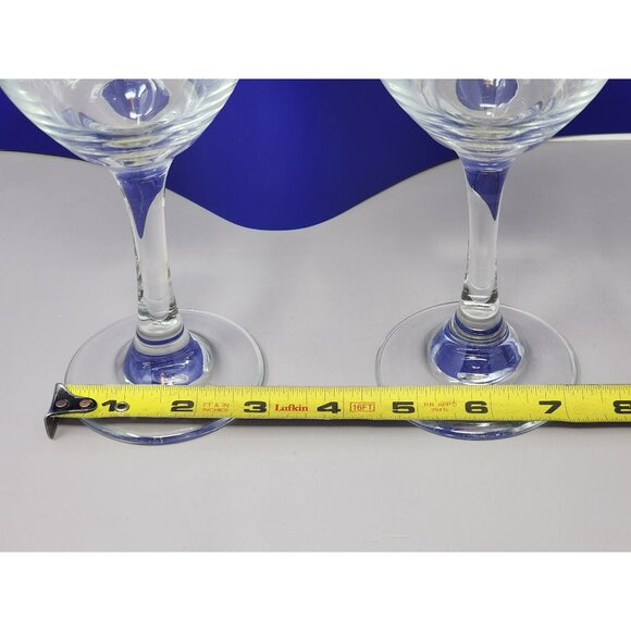 Set Of 2 Clear Crystal Glass Wine Glasses Elegant Stemware For Red Or White Wine - Picture 6 of 8